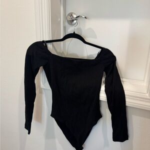 Forever 21 Black Long Sleeve Bodysuit